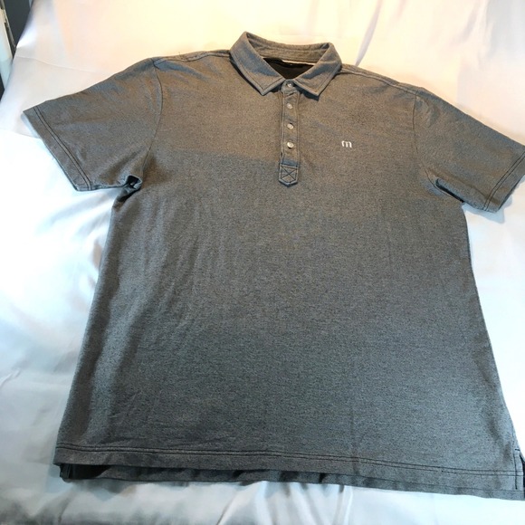 TravisMathew Polo‎ Shirt Moisture Wicking Golf Casual Gray XL - Picture 2 of 7